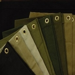 Tarpaulins India Cotton Canvas and HDPE Fabric Swatches with Eyelets